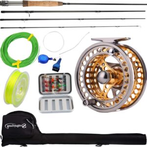 Sougayilang Fly Fishing Rod - High-Performance IM8 Carbon Blank, 9ft for 5/6wt and 7/8wt, Travel-Friendly Design