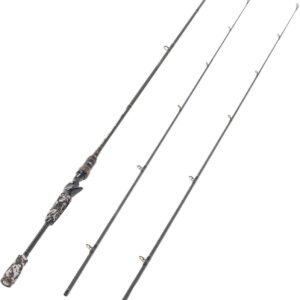E Series - Camo Legend 2-Piece 7-Feet Casting Rod 24 Ton Carbon Fiber Baitcasting with 2 Tips - Medium and Medium Heavy Portable Bass Fishing Rod Baitcaster
