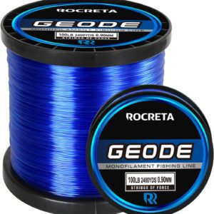 Geode Monofilament Fishing Line - Premium Resistant Nylon Mono Fishing Line 3-100lb - Superior Freshwater & Saltwater Mono Leader Materials 500/1200/2400yds