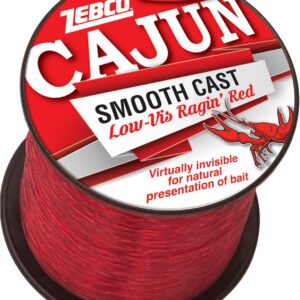 Zebco Cajun Line Smooth Cast Fishing Line, Low Vis Ragin' Red