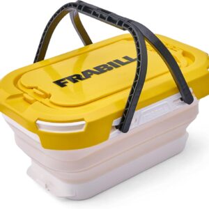 Collapsible Bait Bucket with Aerator-White/Yel