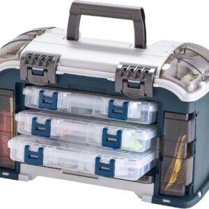 Plano Angled Tackle System with Three 3560 Stowaway Boxes, Fishing Tackle Storage, Premium Tackle Storage